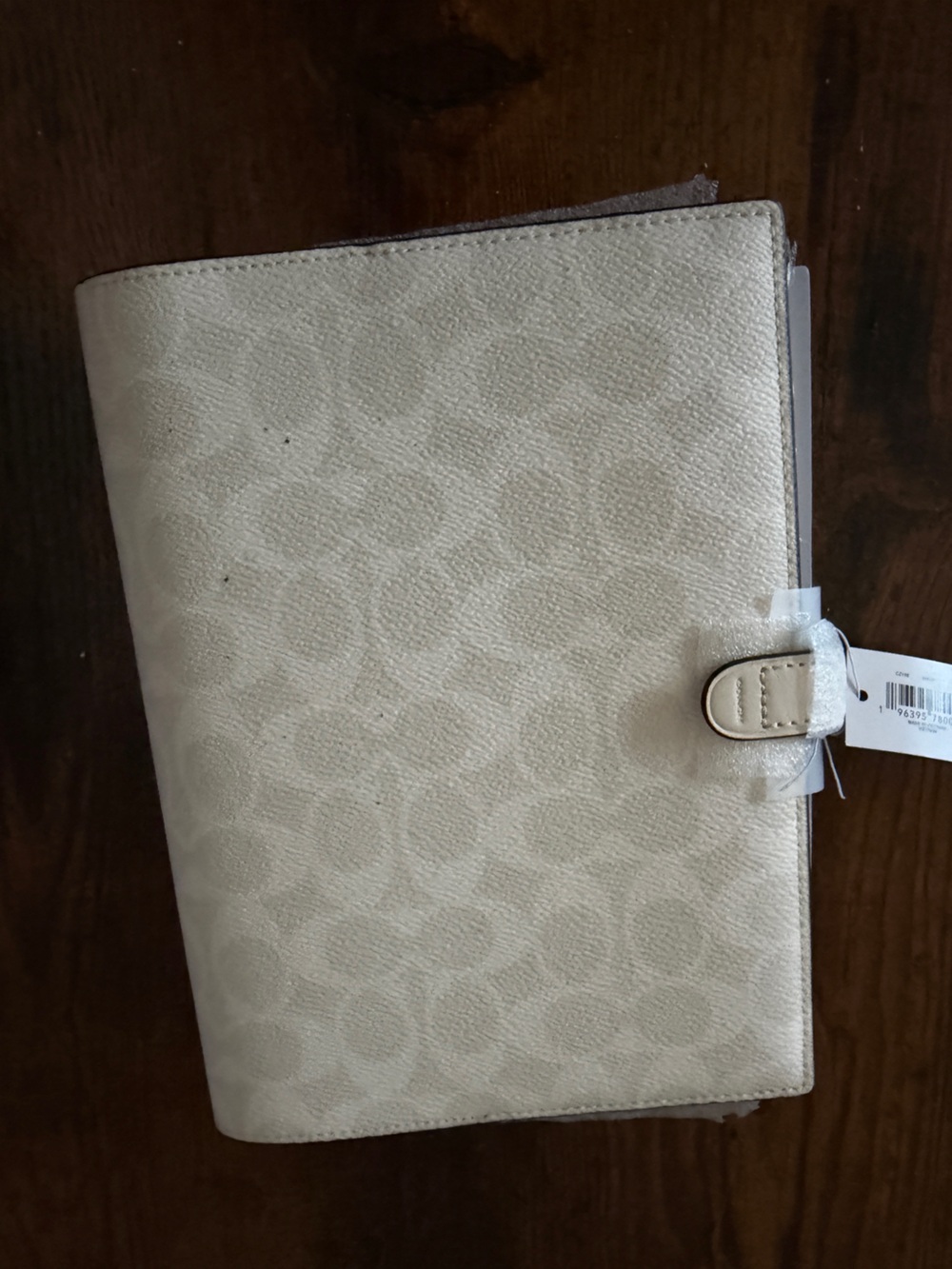 Coach White Signature Canvas notebook - Picture 3 of 3